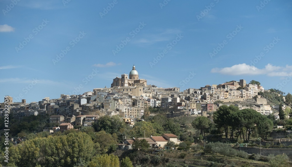 City view, Piazza Armerina, Province of Enna, Sicily, Italy, Europe City view, Piazza Armerina, Province of Enna, Sicily, Italy, Europe