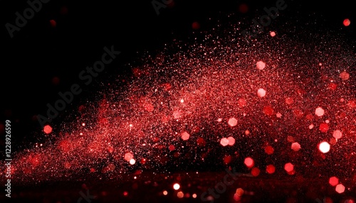 赤い粒子. Red Particles. AI generated.