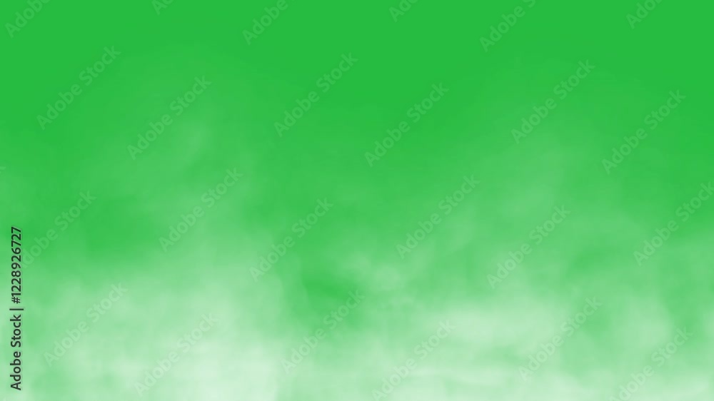 White smoke isolated on green screen chroma key  alpha channel background