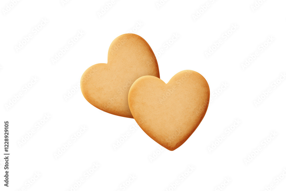 heart shaped cookie isolated on transparent background Generative Ai. heart shaped cookie isolated on transparent background Generative Ai.