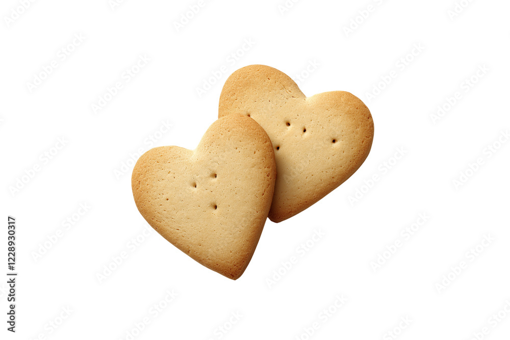 Obraz premium heart shaped cookie isolated on transparent background Generative Ai.