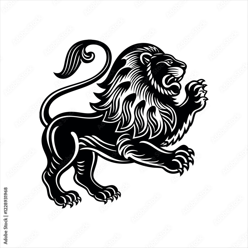 the lion new silhouette design the lion new silhouette design