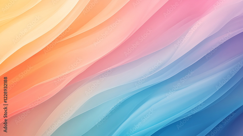 Soft Gradient Abstract Layers in Pastel Hues Soft Gradient Abstract Layers in Pastel Hues