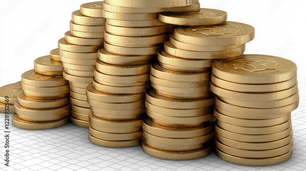 stack of gold coins illustrating wealth accumulation and financial success in investment growth stack of gold coins illustrating wealth accumulation and financial success in investment growth