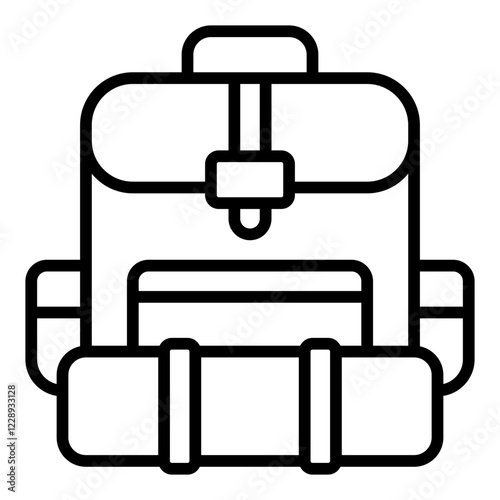 Backpack line icon