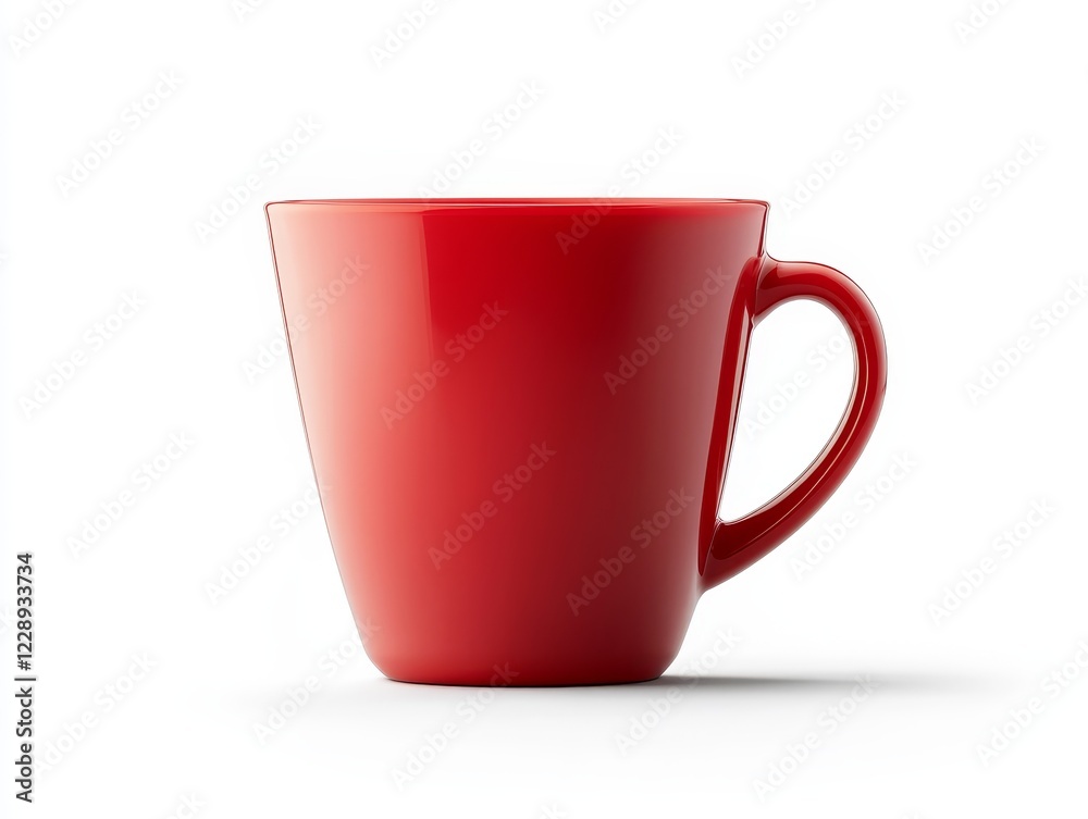 Red ceramic mug isolated on white background. (1) Red ceramic mug isolated on white background. (1)