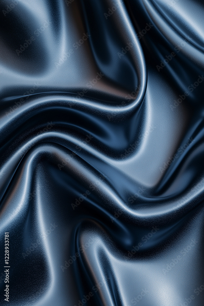 Fototapeta premium Exquisite steel blue, slate blue, charcoal Gray material with smooth wavy texture 