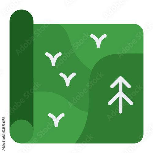 Travel Map flat icon