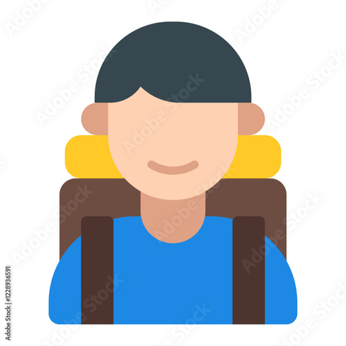 Traveller flat icon