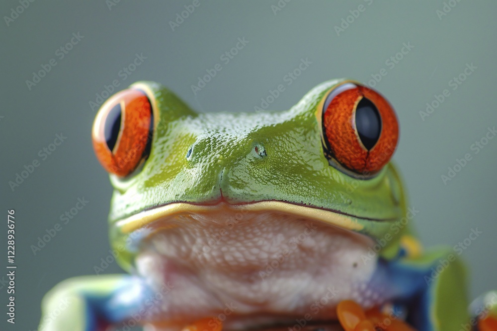 Close up of Red Eyed Tree Frog. Generative Ai, AI generated Close up of Red Eyed Tree Frog. Generative Ai, AI generated