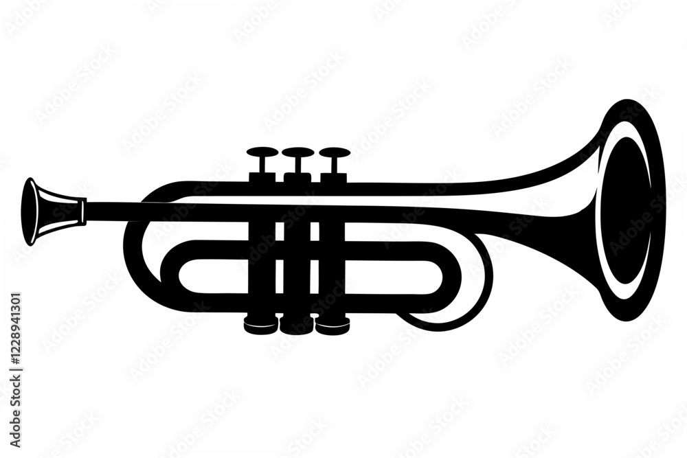 Obraz premium trumpet silhouette vector