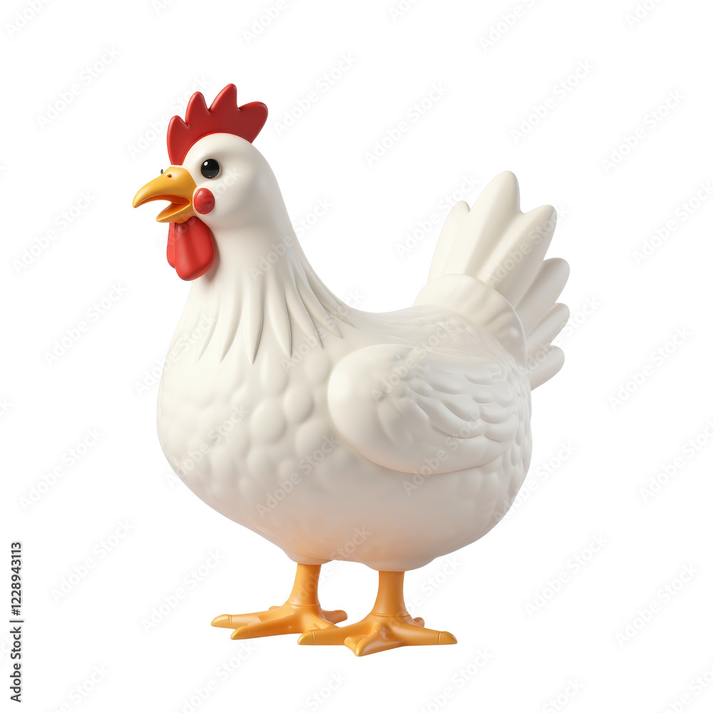 Fototapeta premium Cartoonish Rubber Chicken Model Displaying Playful Features