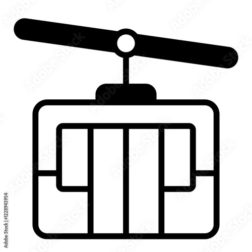 Car Cable line glyph icon
