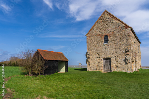 St Peters Chapel near Bradwell on Sea, Essex, England photo