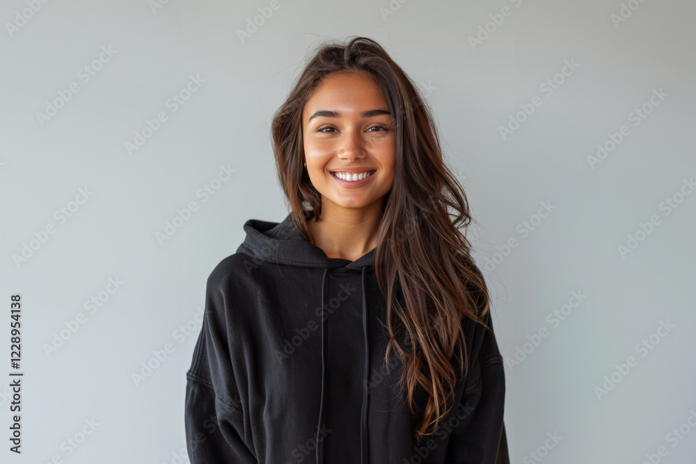 Obraz premium A typical young teen with a simple look, unremarkable and blending into the background effortlessly.