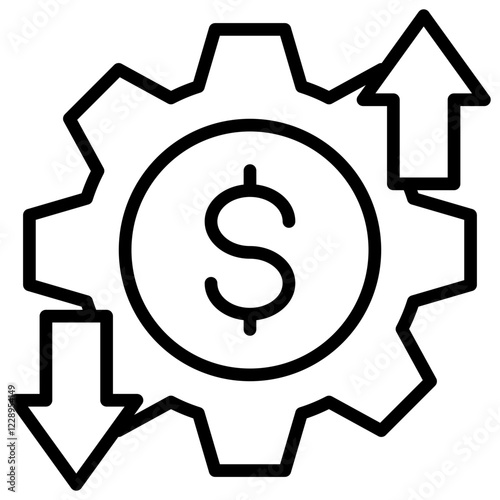 Variable Cost Outline Icon