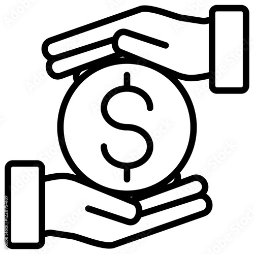 Direct Cost Outline Icon