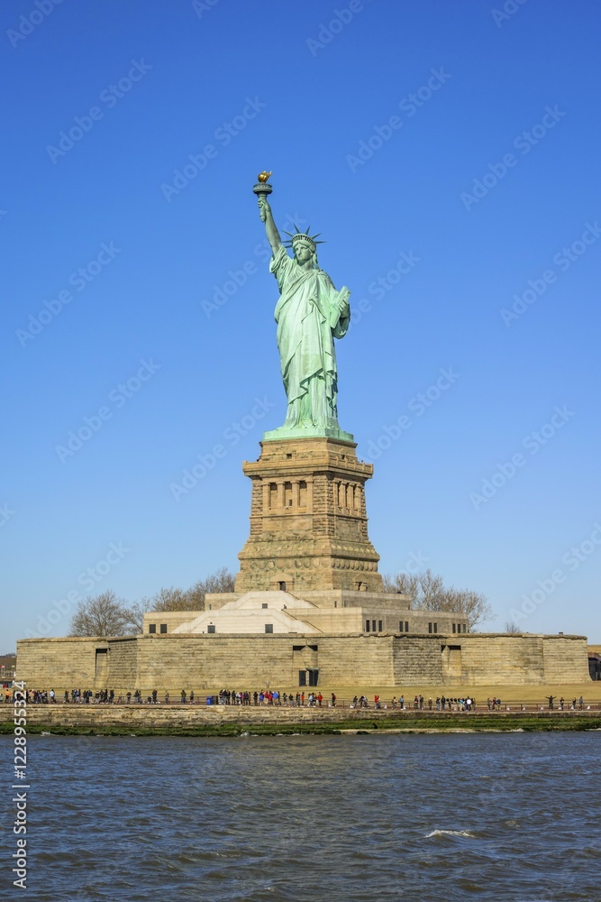 Fototapeta premium Statue of Liberty, Lady Liberty, Liberty Island, Statue of Liberty National Monument, New York City, New York, USA, North America
