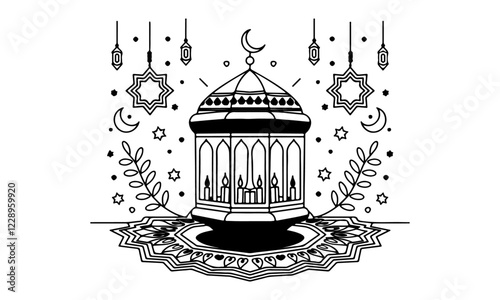 Islamic illustration of a background