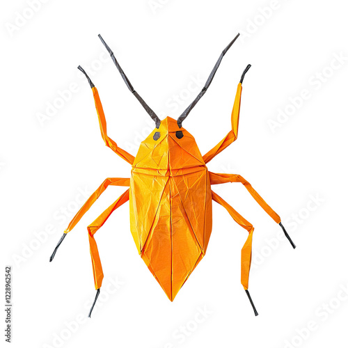 Isolated Paper Coreid Bug Model on transparent background, Perfect for Nature or Insect-Themed Projects photo