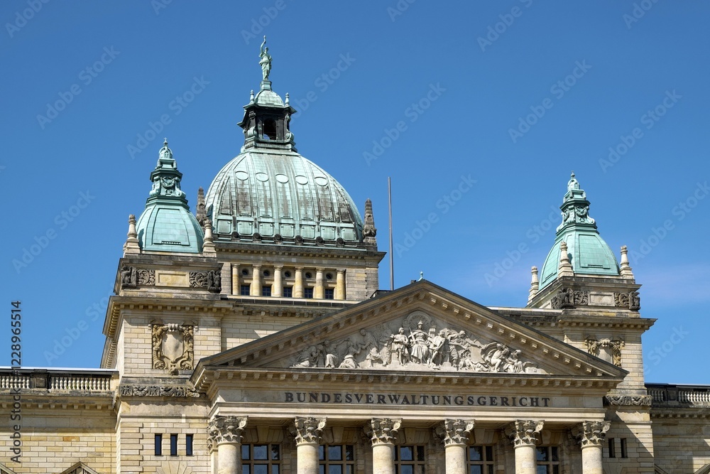 Obraz premium Federal Administrative Court, Leipzig, Saxony, Germany, Europe