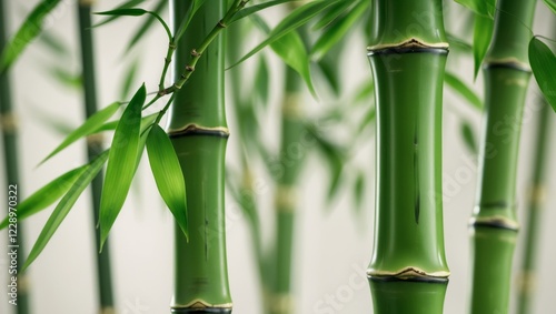 Macro shot of fortunate bamboo in the wild.