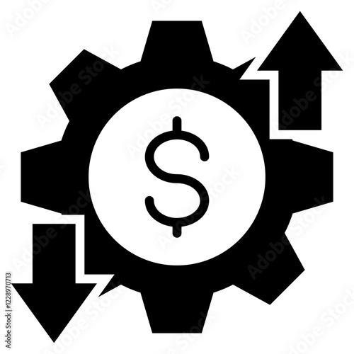Variable Cost Glyph Icon