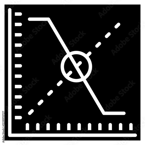 Break Even Point Glyph Icon