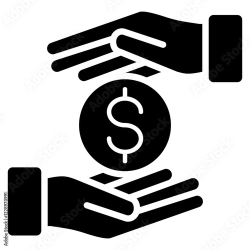 Direct Cost Glyph Icon