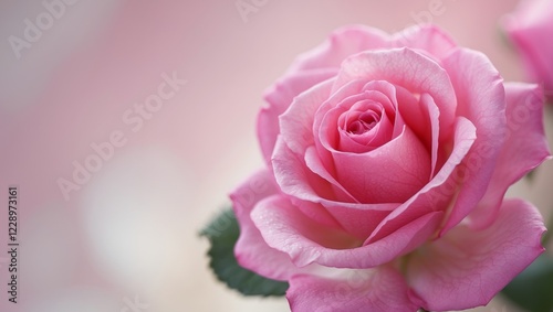 Vibrant Pink Rose Petals Background Texture Close up Macro Shot of Delicate Flower Blossoms. photo