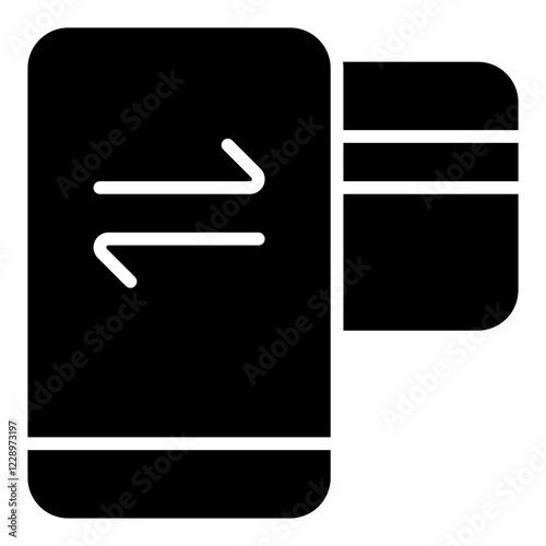 Mobile Banking glyph icon photo