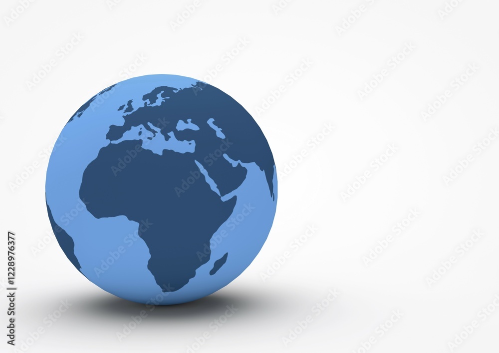 Globe showing Africa and Europe, 3D illustration Globe showing Africa and Europe, 3D illustration