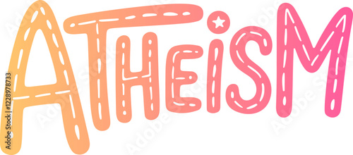 Atheism Hand-drawn Lettering.