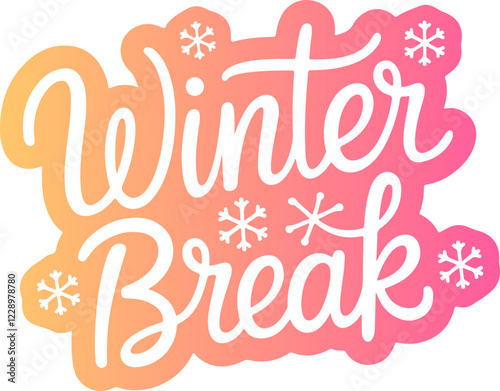 Winter Break Sticker.