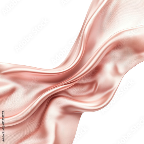 Flowing silk fabric with soft pink hues
