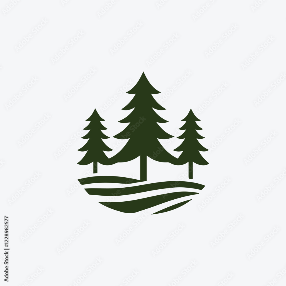 Pine forest logo Pine forest logo