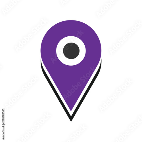 Map pointer with pin icon, Location marker pointer symbol, GPS icon vector illustration