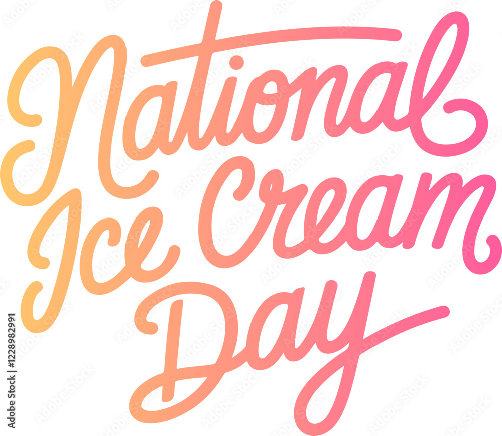 Obraz premium National Ice Cream Day.