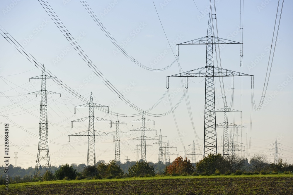 custom made wallpaper toronto digitalTransmission lines in Waiblingen, Baden-Württemberg, Germany, Europe