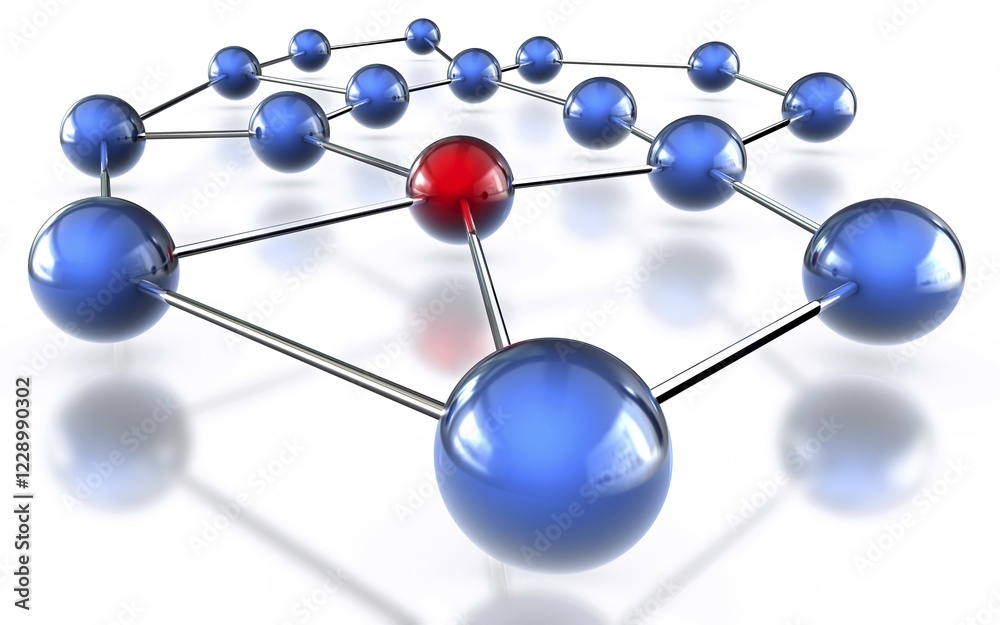 3D rendering of a network concept 3D rendering of a network concept