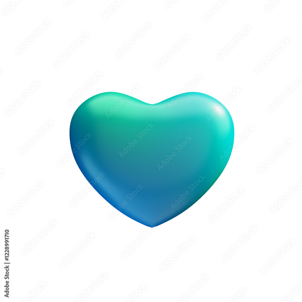 Heart 3D icon render isolated on white Heart 3D icon render isolated on white