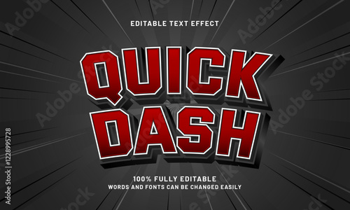 quick dash editable text effects with a speed and flash theme
