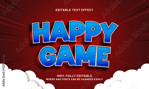 happy game editable text effects with a kids and happy theme