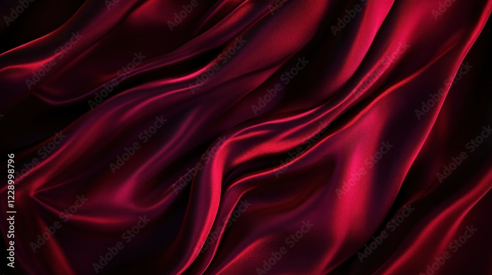 Obraz premium Smooth gradient of cherry ruby and dark red hues with delicate shimmering light Festive and romantic atmosphere with subtle glowing lines and highlights
