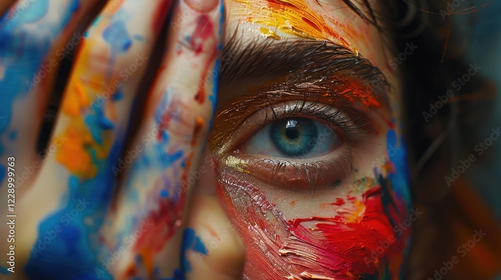 Fototapeta premium Art Therapy: Through creative expression like drawing and painting, art therapy provides a safe space to explore emotions and tackle personal issues for healing.