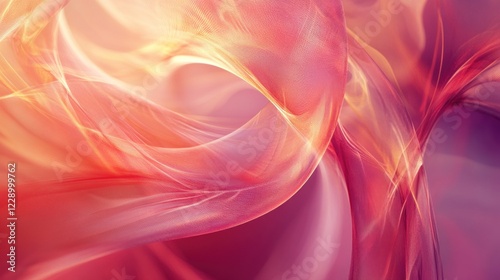 Wallpaper Mural Stylized romantic hearts gracefully interwoven with fluid curved lines A soft glowing Valentine's Day design featuring a warm and elegant atmosphere Torontodigital.ca