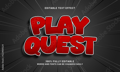 play quest editable text effects with a game and kids theme