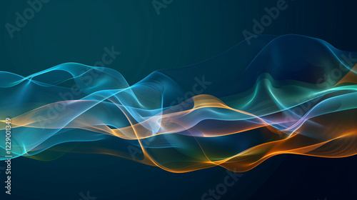 
Modern digital abstract 3D background. Copy space. Based on Generative AI