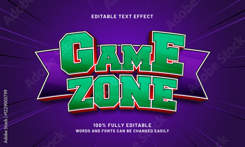 game zone editable text effects with a sport and play theme