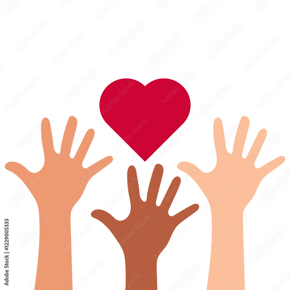 Hands Raised Stop Racism Hands Raised Stop Racism